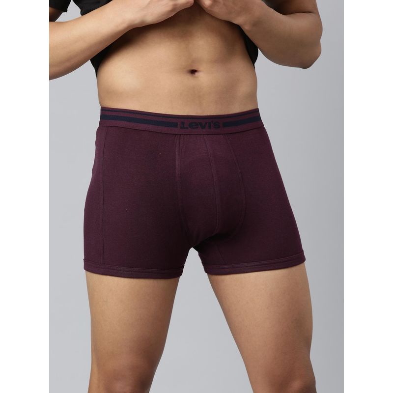 Levi's 003 Comfort Trunk for Men with Comfort & Smart Skin Technology Maroon (M)