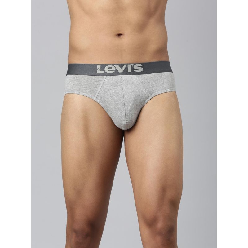 Levi's 017 Brief for Men with Comfort & Smart Skin Technology Light Grey (XL)