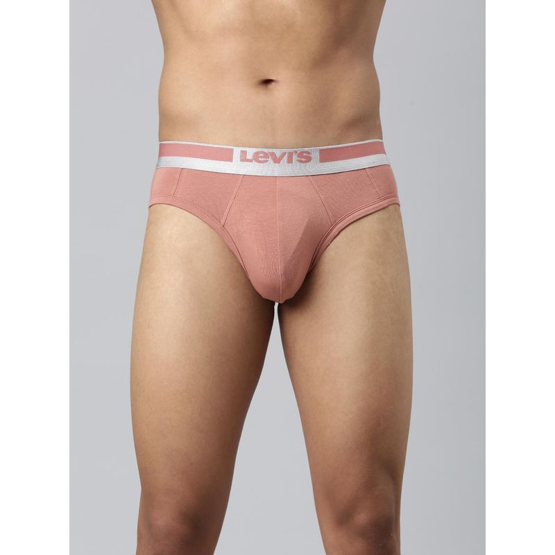 Levi's 029 Supima Cotton Prime Brief for Men with Comfort & Smart Skin Technology Pink (L)
