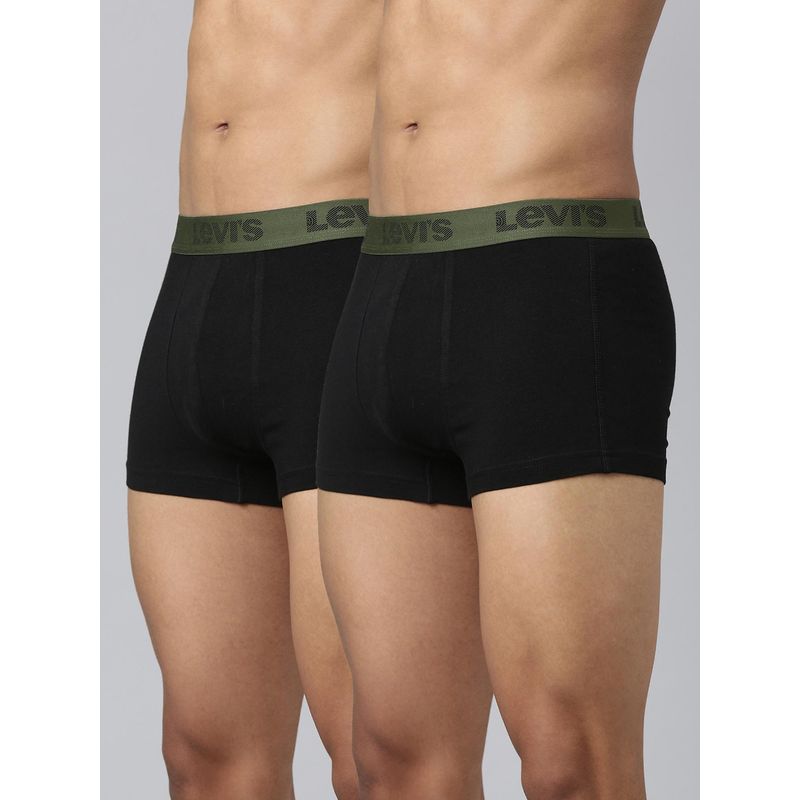 Levi's 067 Active Trunk for Men with Comfort & Smart Skin Technology Black (Pack of 2) (M)