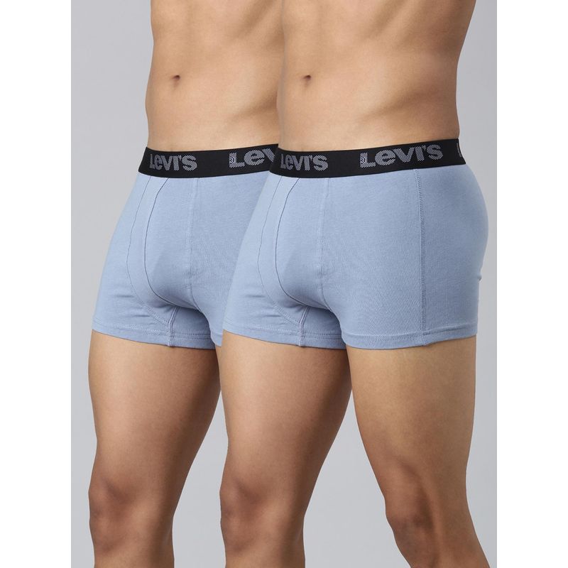 Levi's 067 Active Trunk for Men with Comfort & Smart Skin Technology Blue (Pack of 2) (L)