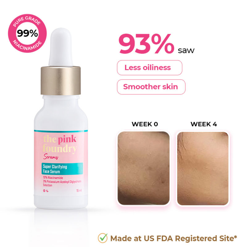 The Pink Foundry 12% Niacinamide Serum - Evens Skin Texture, Controls Excess Oil & Refines Pores