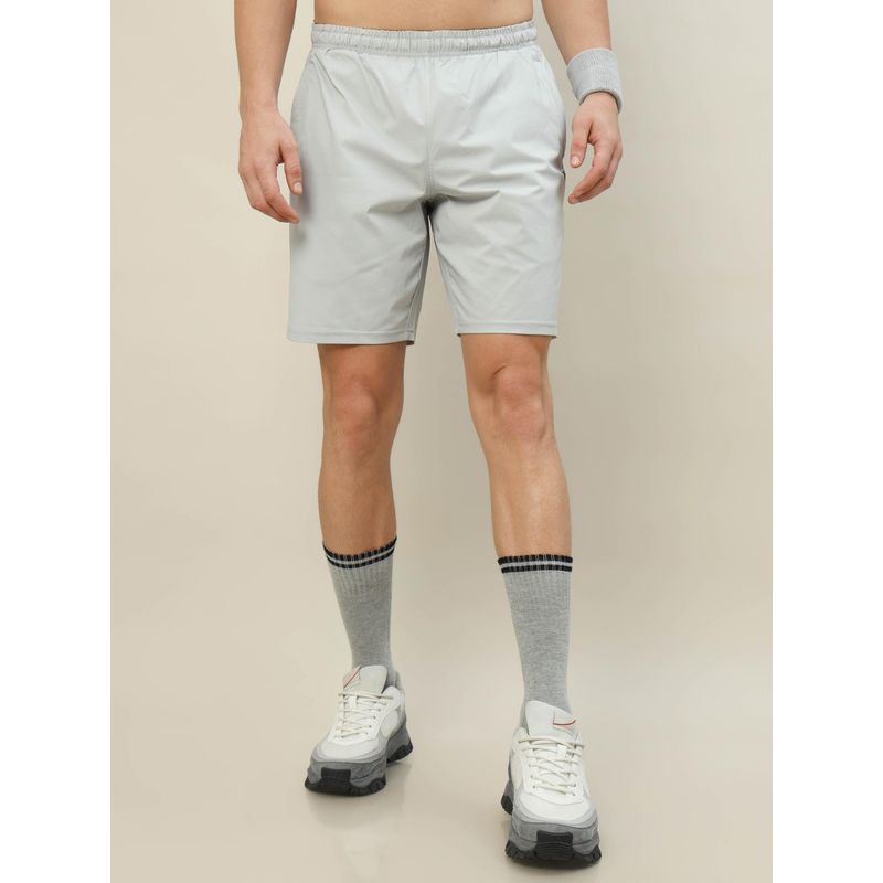 Technosport Mens Grey TECHNOLITE Solid Relax Fit Sports Shorts (2XL)