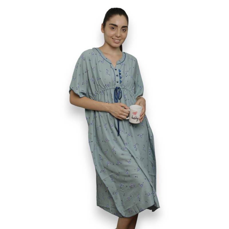 VIEVIANA Women Nighty Blue (XL)