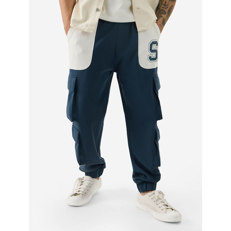 The Souled Store Varsity (Utility) Men Oversized Joggers (M)