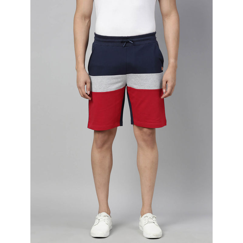 3PIN Cotton Dark Blue Regular Fit Men's Shorts (S)