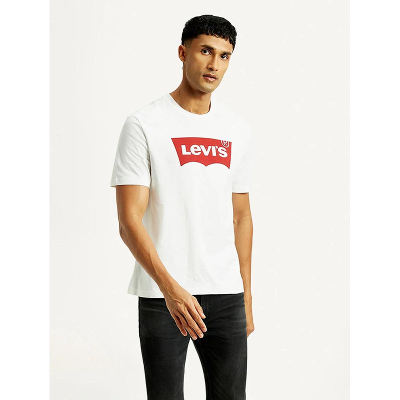 Levi's Men's White Brand Logo T-Shirt (L)