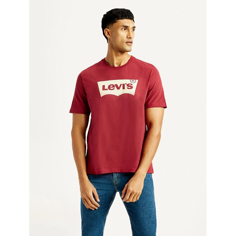 Levi's Men's Red Brand Logo T-Shirt (L)