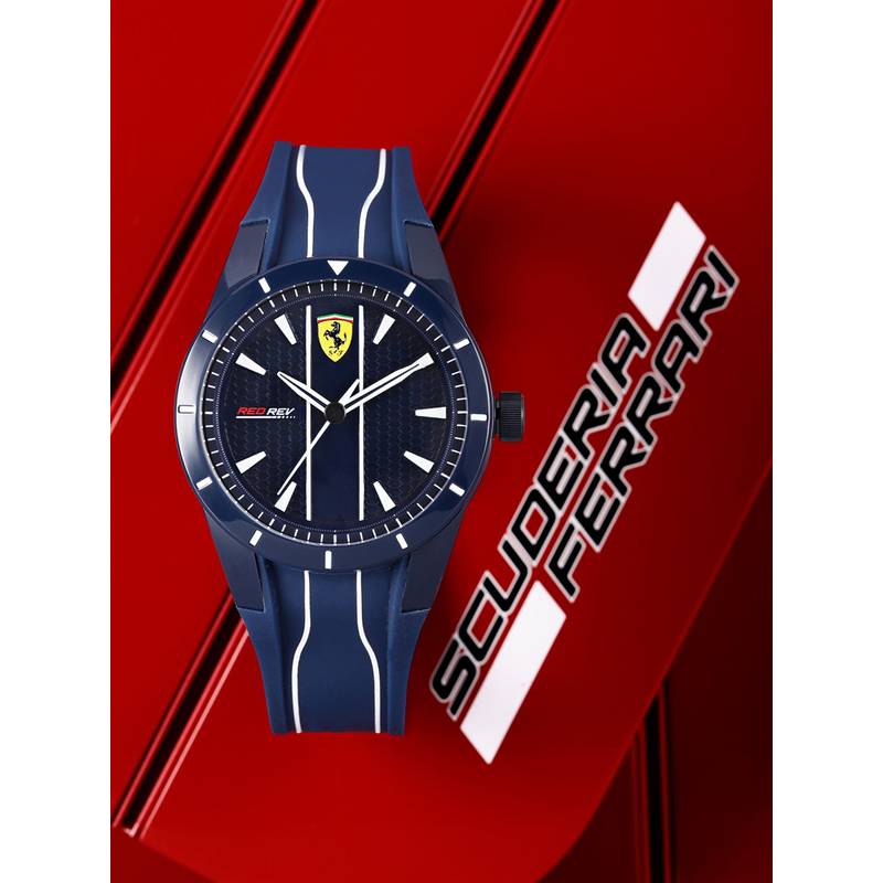 Buy Scuderia Ferrari Redrev 0830541 Blue Dial Analog Watch For Men 