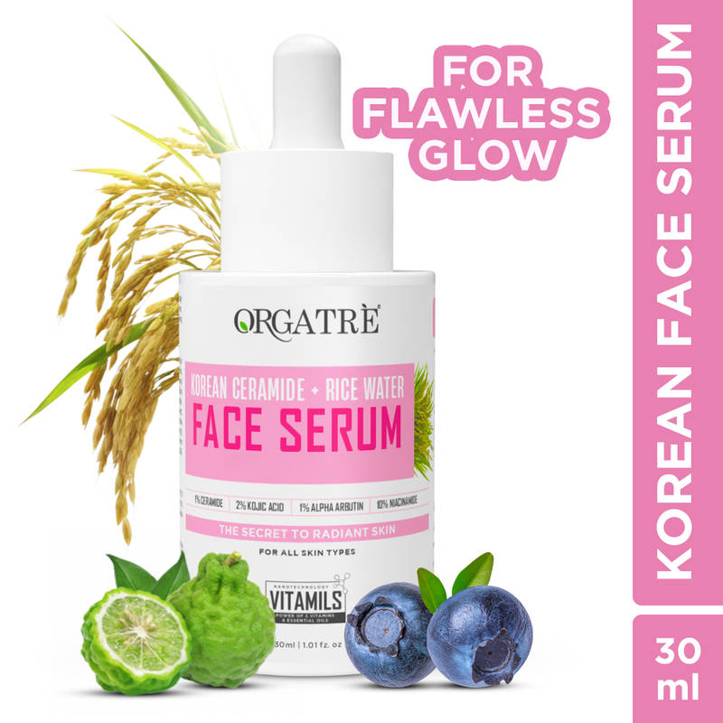 Buy Orgatre Korean Ceramide & Rice Water Face Serum - Hydrates