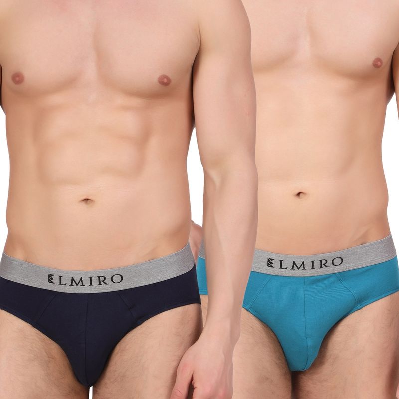 Elmiro Mens Intimo Tech Antimicrobial Micro Modal Legendary Brief (Pack of 2) (M)