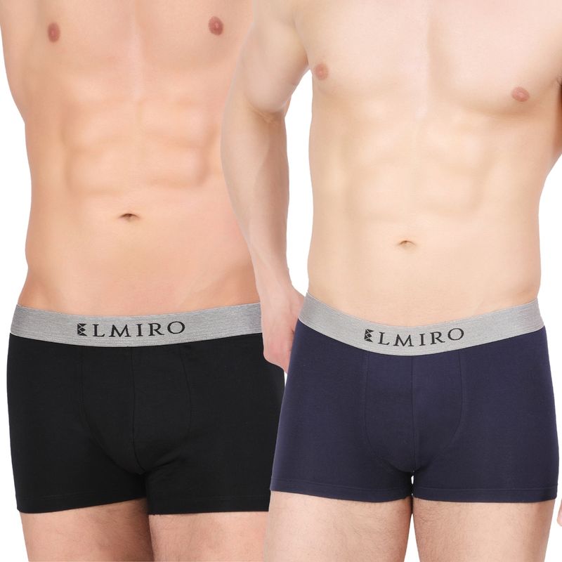 Elmiro Mens Intimo Tech Antimicrobial Micro Modal Legendary Trunk (Pack of 2) (M)