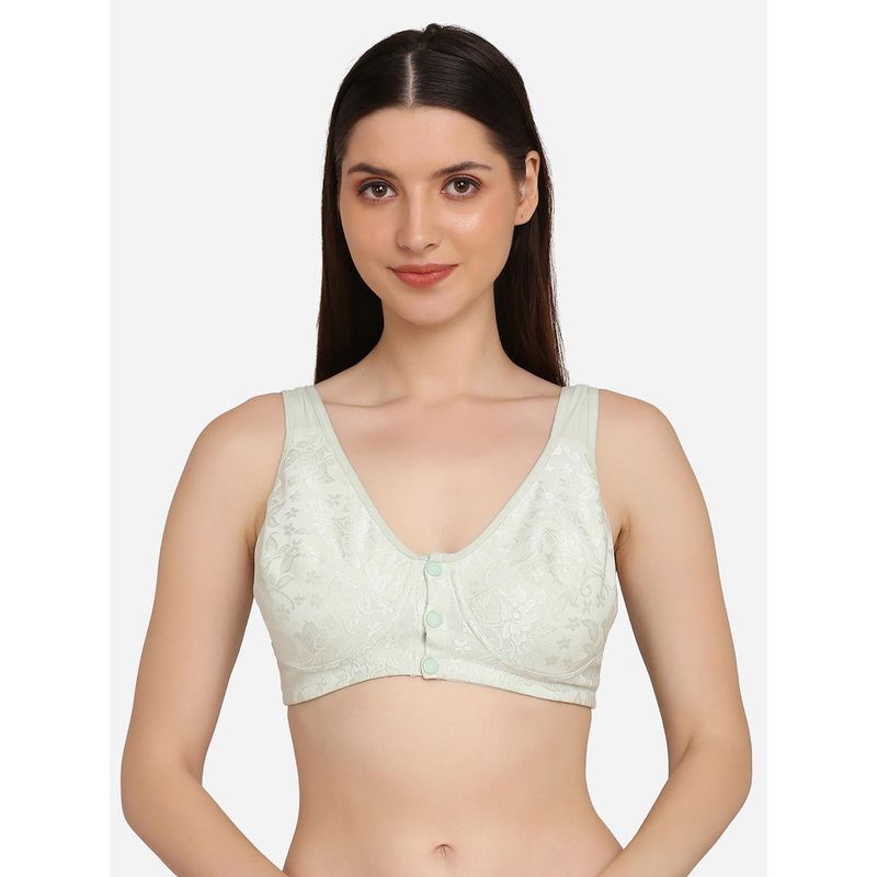 Mamma Presto Front Open Maternity Nursing Bra Green (42D)