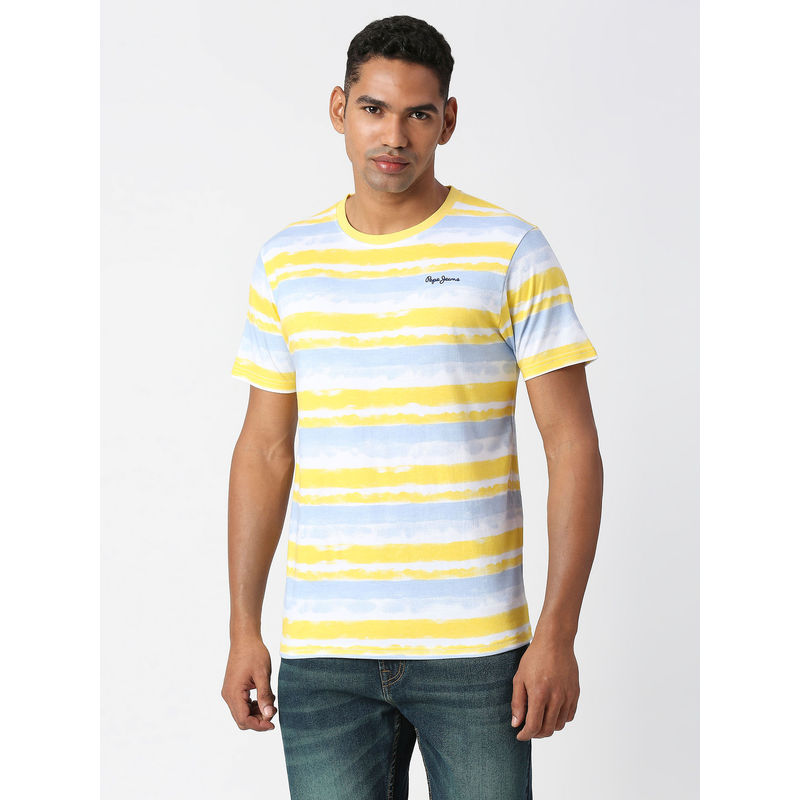 Pepe Jeans Aldo Stripes Floral Print T-Shirt (S)