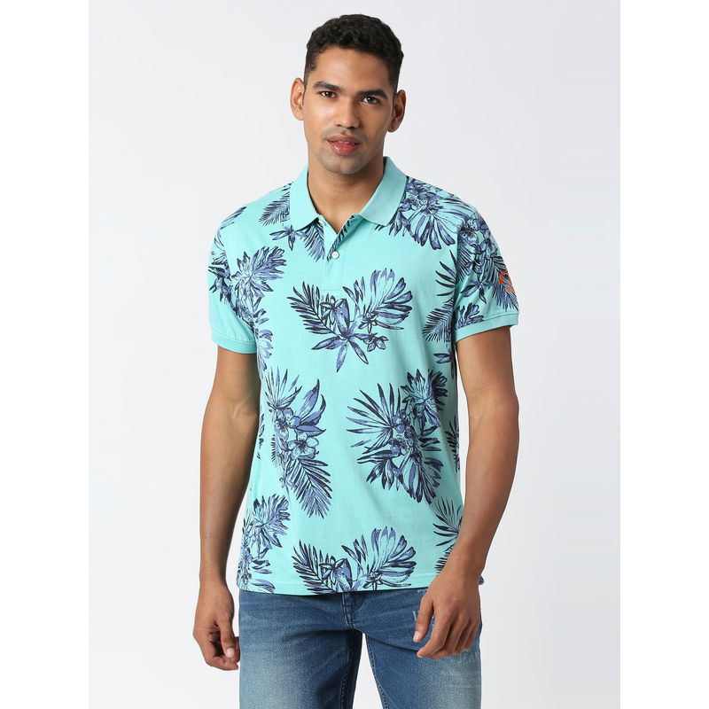 Pepe Jeans Siri All Over Floral Print Polo T-Shirt (S)