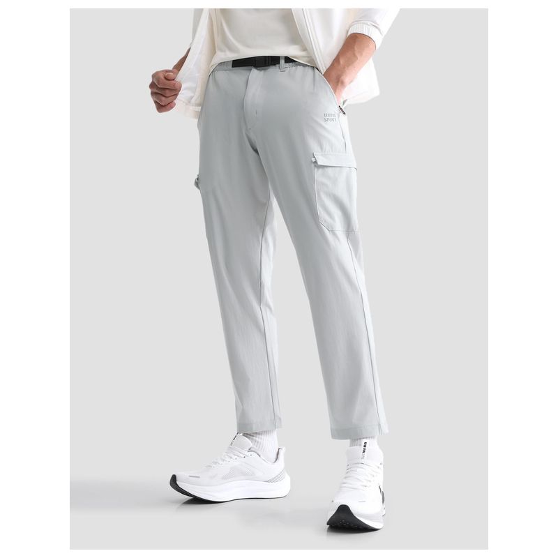 U.S. POLO ASSN. Mens Solid Active Cargo Trackpant (S)