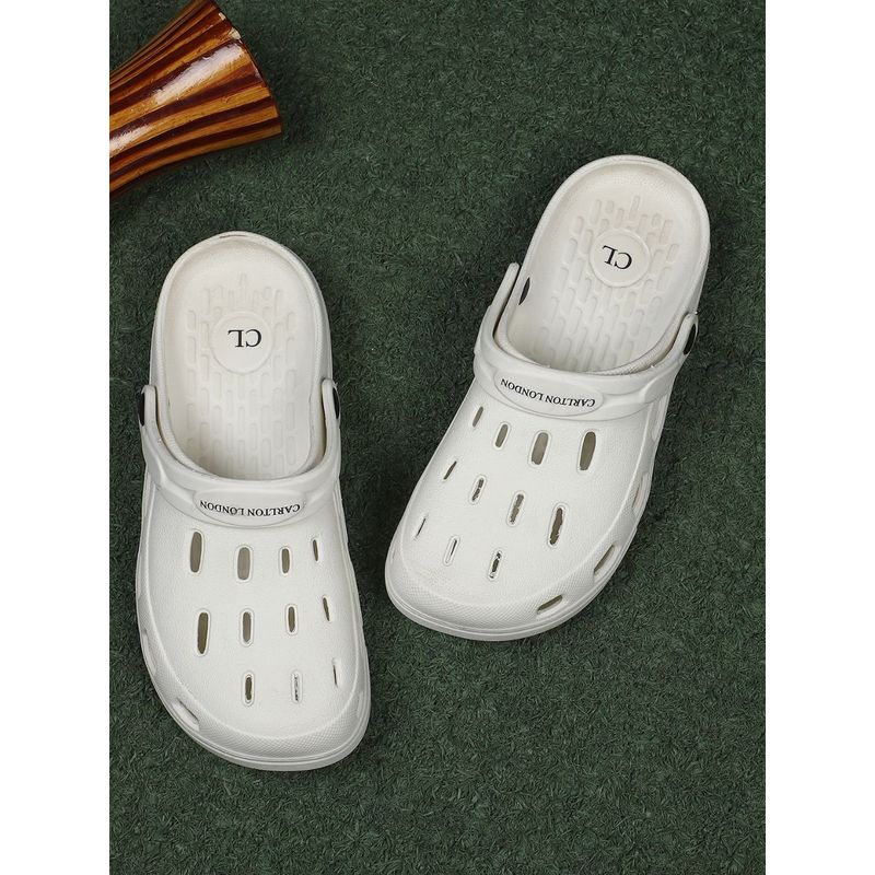 Carlton London Solid White Clogs (EURO 40)