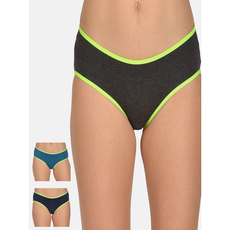 Mod & Shy Pack Of 3 Women Hipstier Brief - Multi-Color (S)