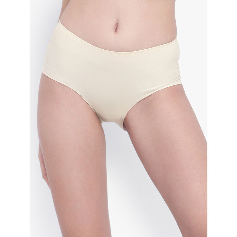 BRACHY Womens High Rise Seamless Panty Beige (Pack of 2) (L)