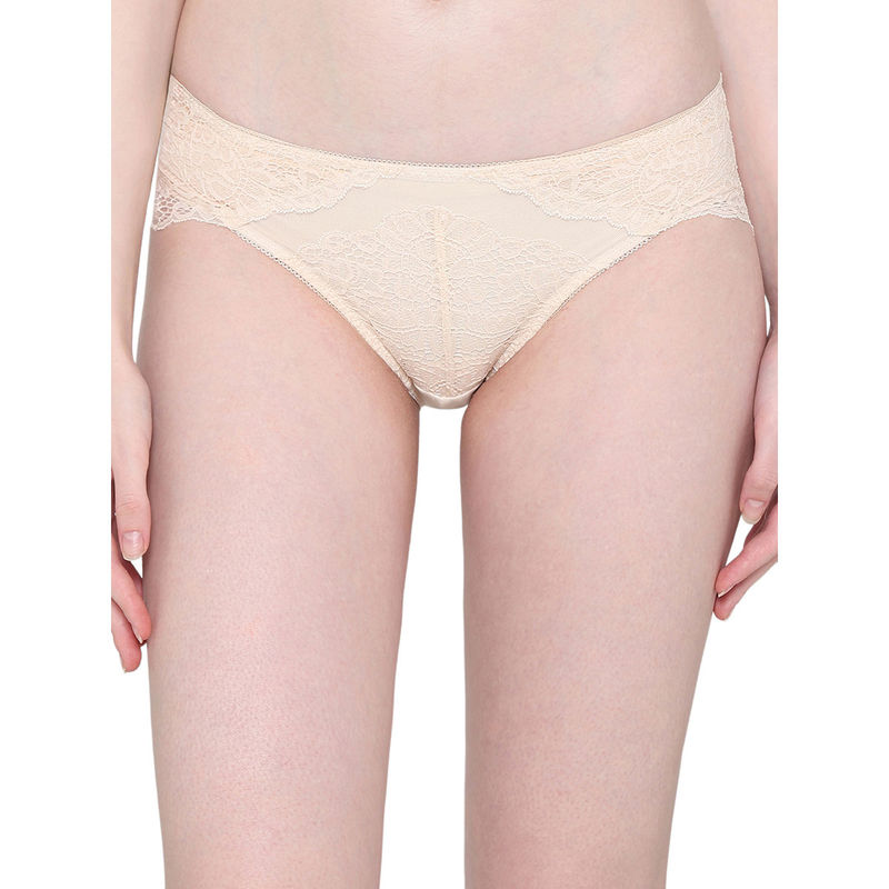 Wacoal Womens Emma Lace Low Waist Medium Coverage Bridal Wear Bikini Panty - Beige (S)