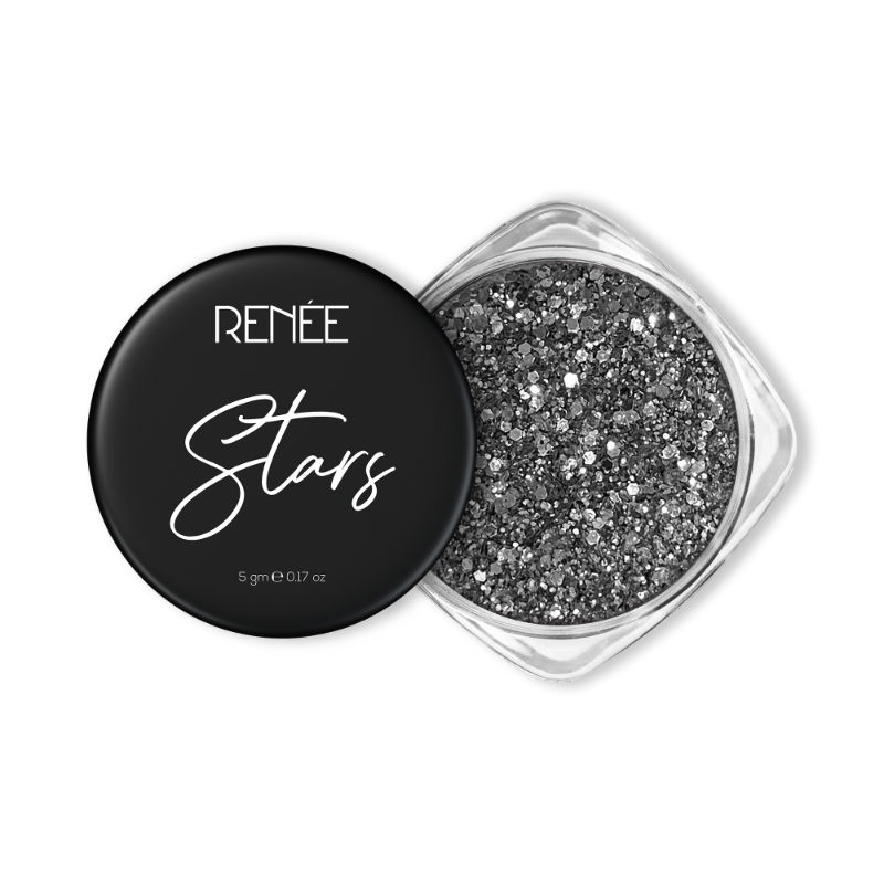 Renee Cosmetics Stars Face & Body Glitter - Metallic Silver