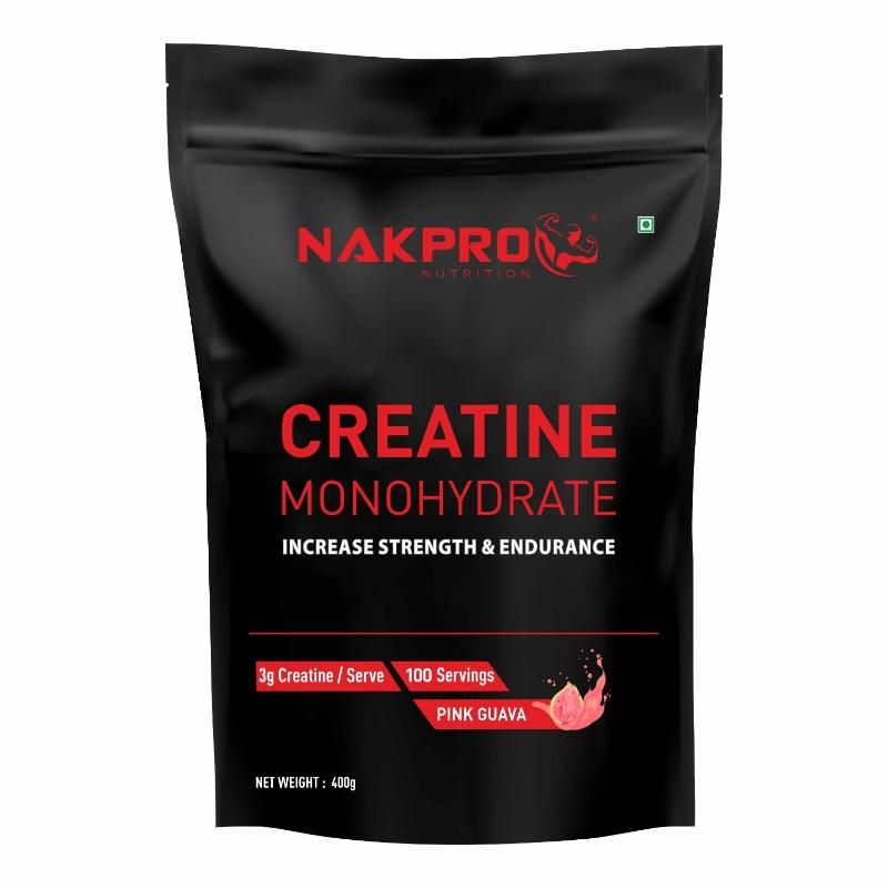 NAKPRO Creatine Monohydrate for Increase Strength & Endurance - Pink Guava