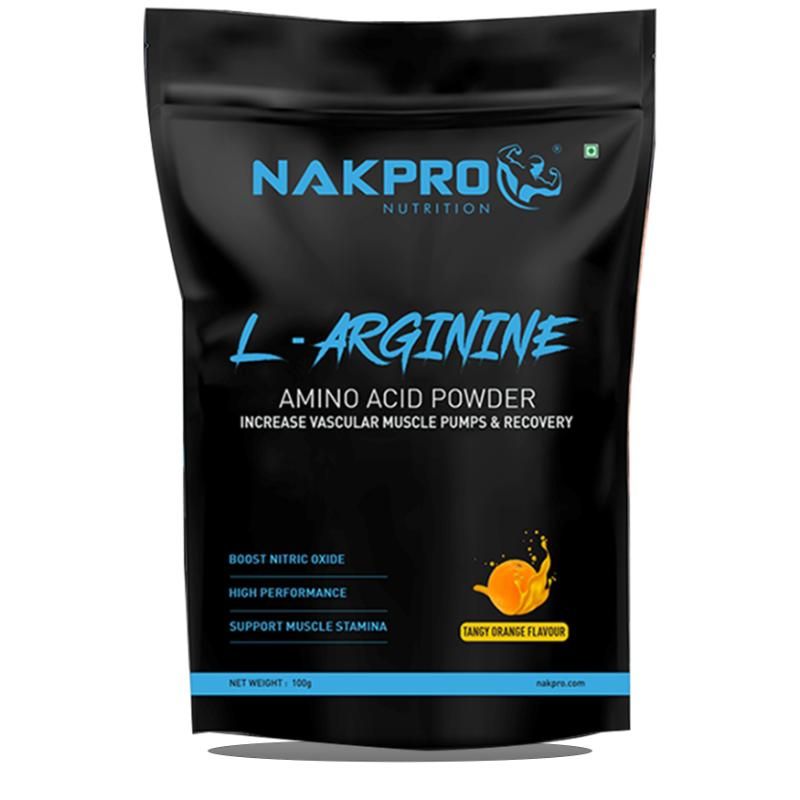 NAKPRO L-Arginine Amino Acid Powder - Tangy Orange