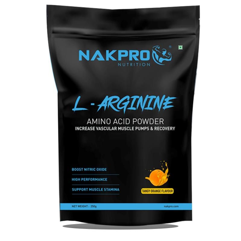 NAKPRO L-Arginine Amino Acid Powder - Tangy Orange
