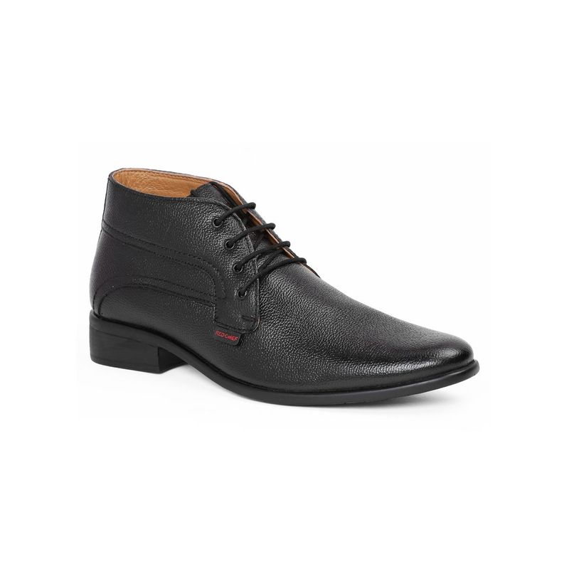 Red Chief Black Derby's Leather Formal Shoes (UK 6)