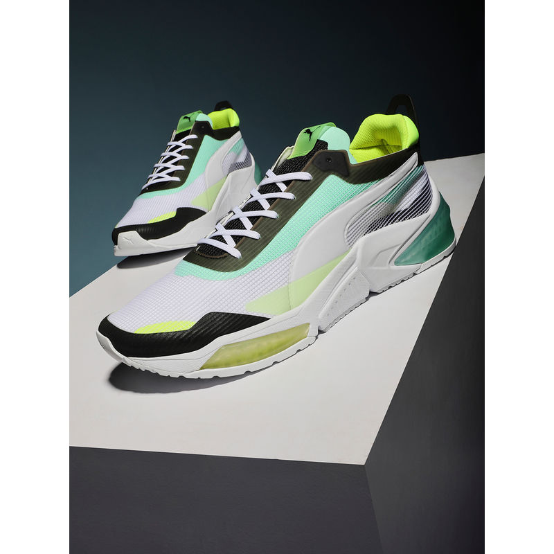 Puma LQDCELL Optic XI Running White Green Shoes 9