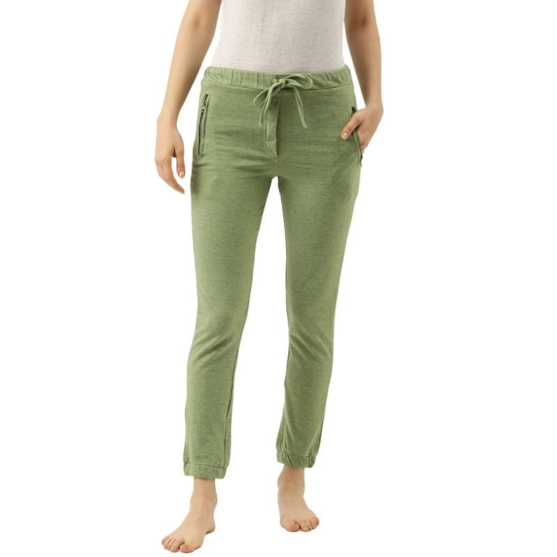 Women Slim Fit Joggers - Green (S)