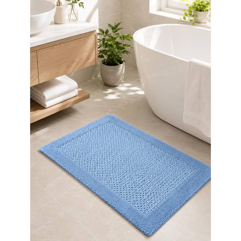 Buy OBSESSIONS Aqua Reversible Cotton Bathmat, Soft and Ultra