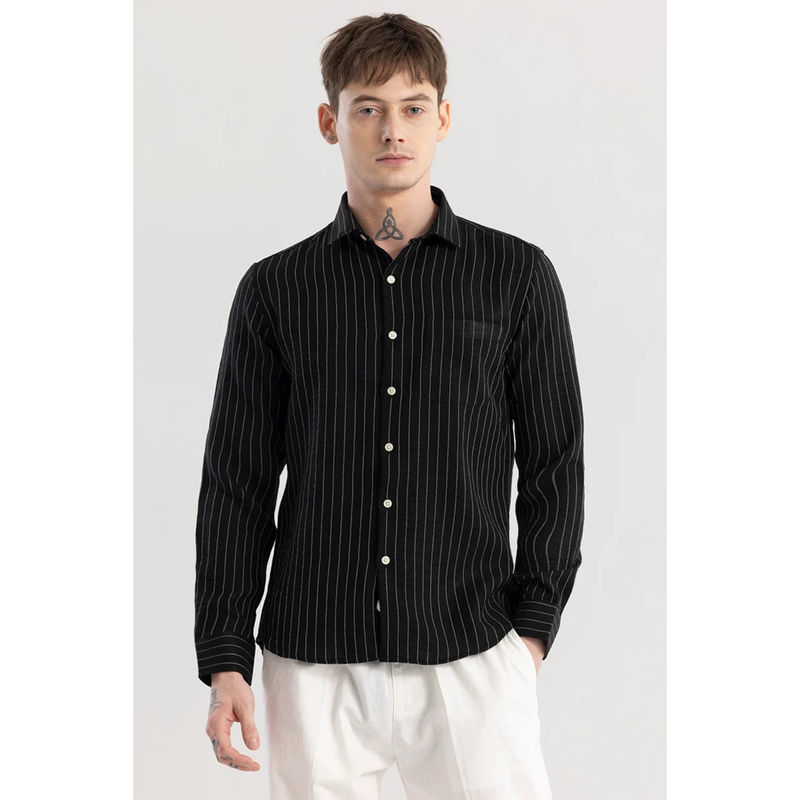 Snitch Linen Line Black Stripes Shirt (2XL)