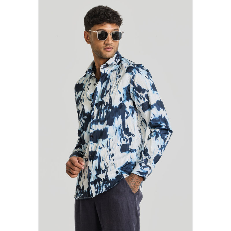 Snitch Blue Abstract Shirt (S)
