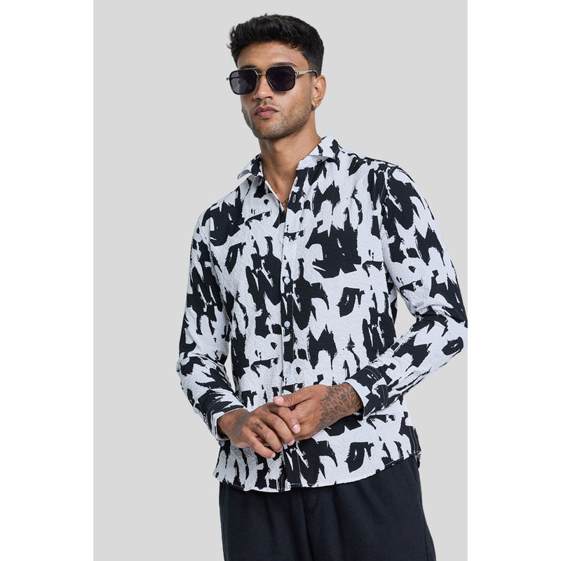 Snitch White Printed Shirt (XL)