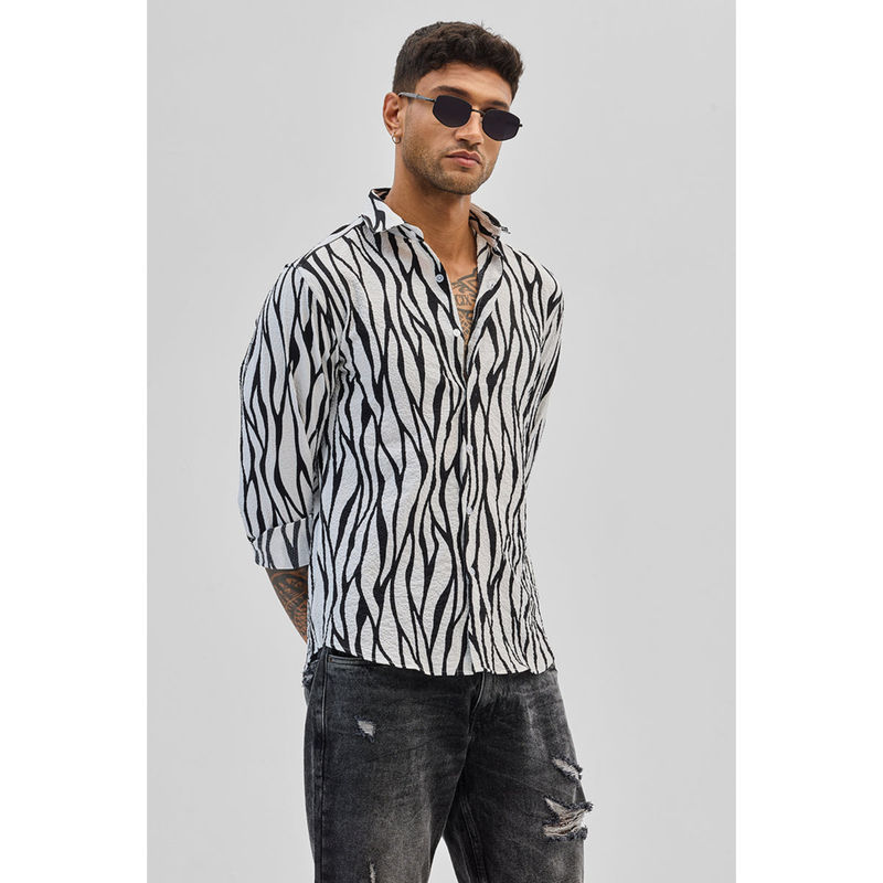 Snitch White Printed Shirt (XS)