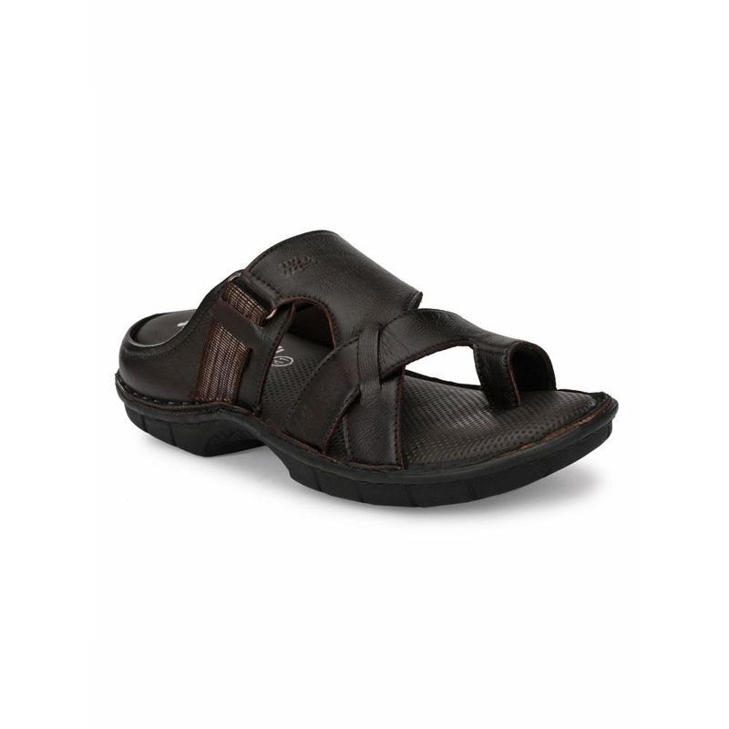Hitz Brown Leather Casual Sandal - Uk 6