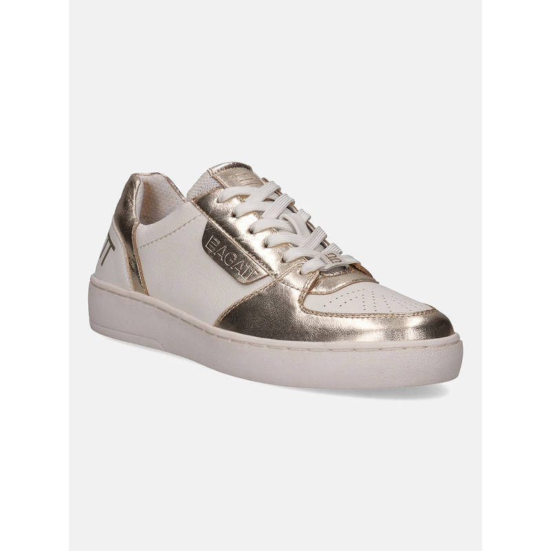 BAGATT Ferly Gold Women Mid Top Leather Sneakers (EURO 37)