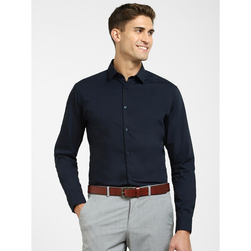 Selected Navy Blue Formal Full Sleeves Shirt (S)