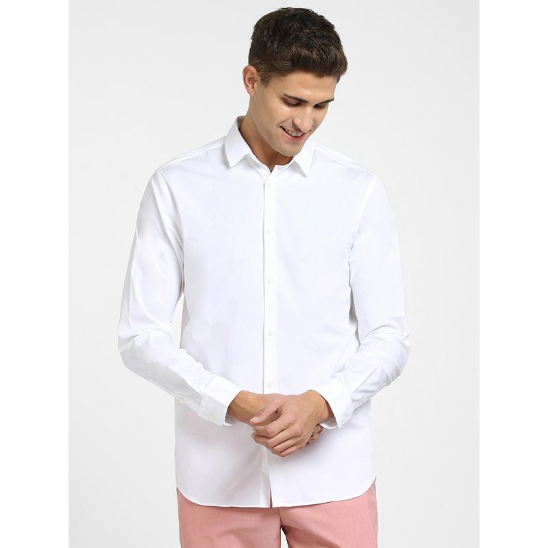 Selected White Formal Full Sleeves Shirt (M)