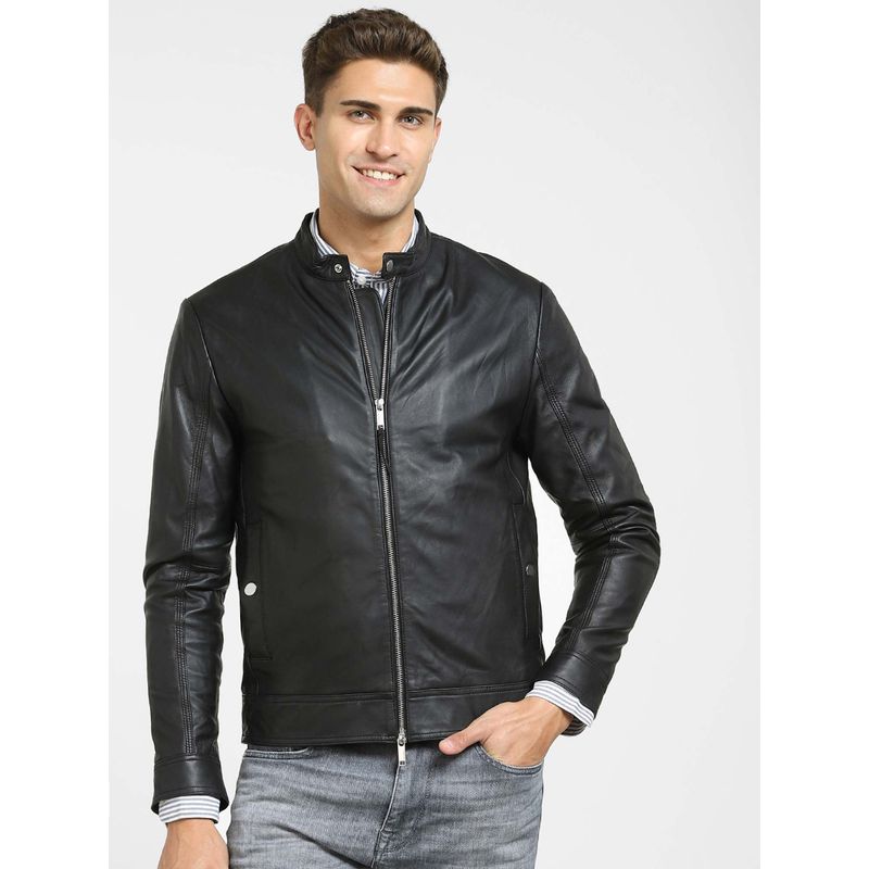 Selected Black Leather Jacket (L)