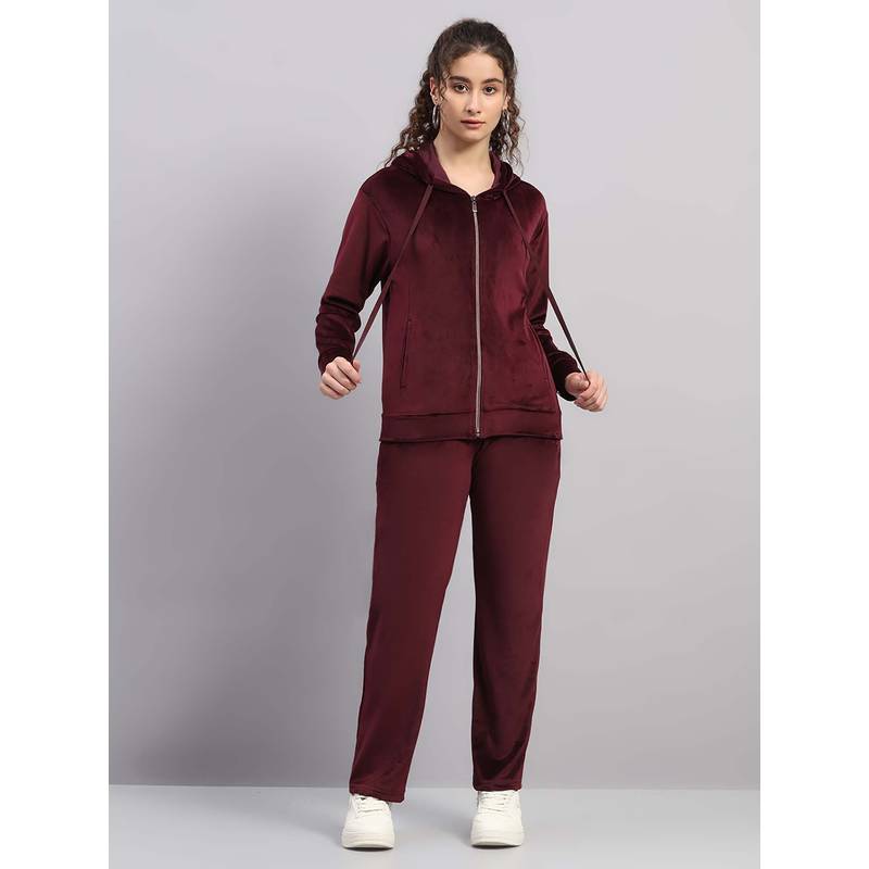 Monte Carlo Women's Hooded Neck Full Sleeve Tracksuit (M)