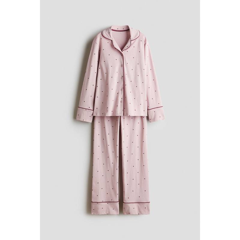 H&M Girls Pink Cotton Jersey Pyjamas (8-10 Years)