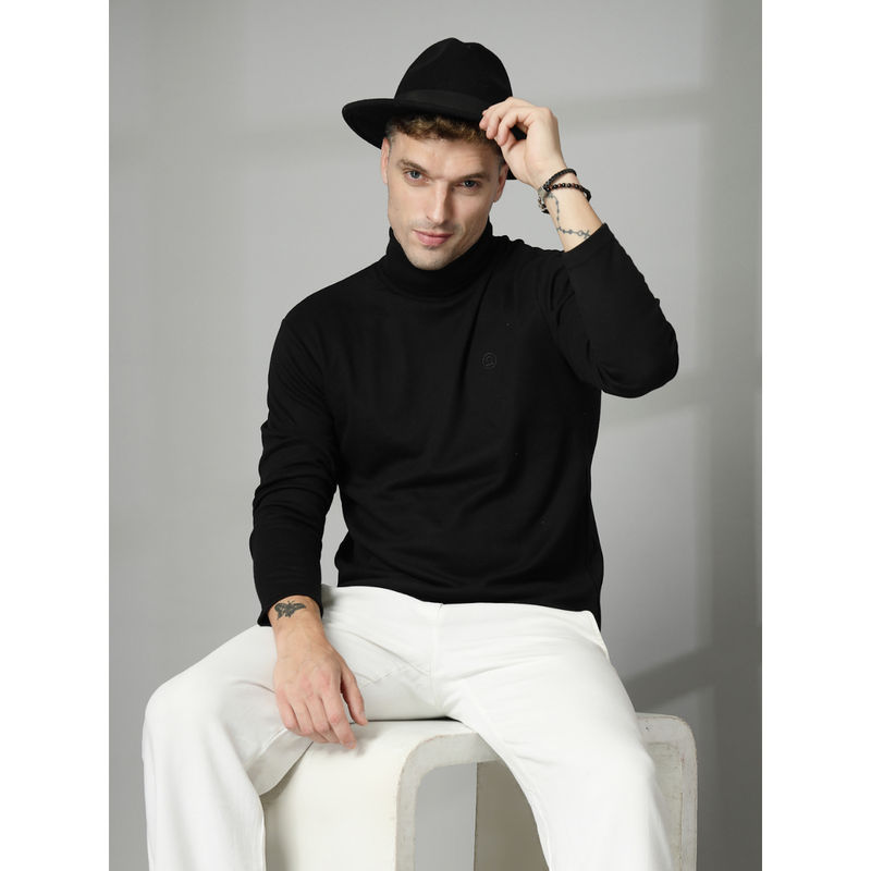 CHKOKKO Black Turtle Neck T-Shirt (M)