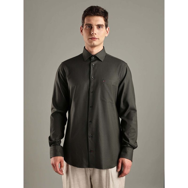 Tommy Hilfiger Checks Regular Fit Cotton Woven Shirt (38)