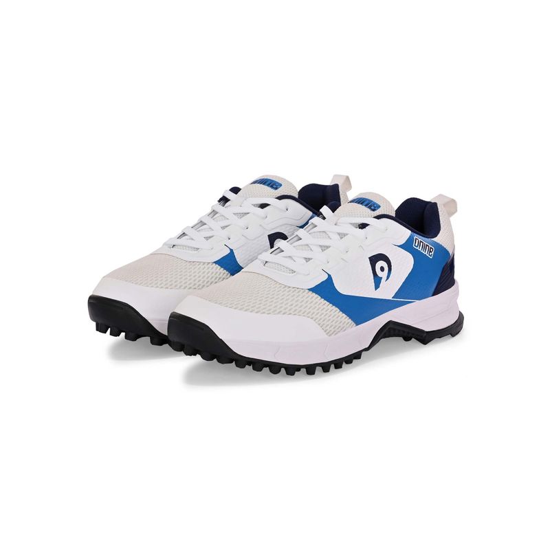 DNINE Men White DNINE Force Rubber Stud Cricket Shoes (UK 8)
