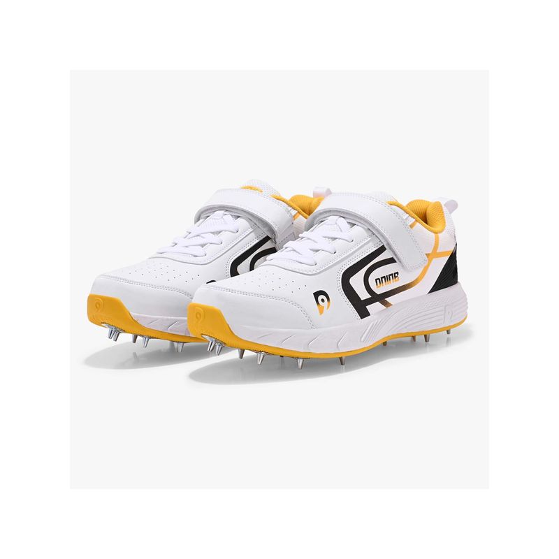DNINE Men Yellow DNINE Kings Bowling Spikes Cricket Shoes (UK 5)