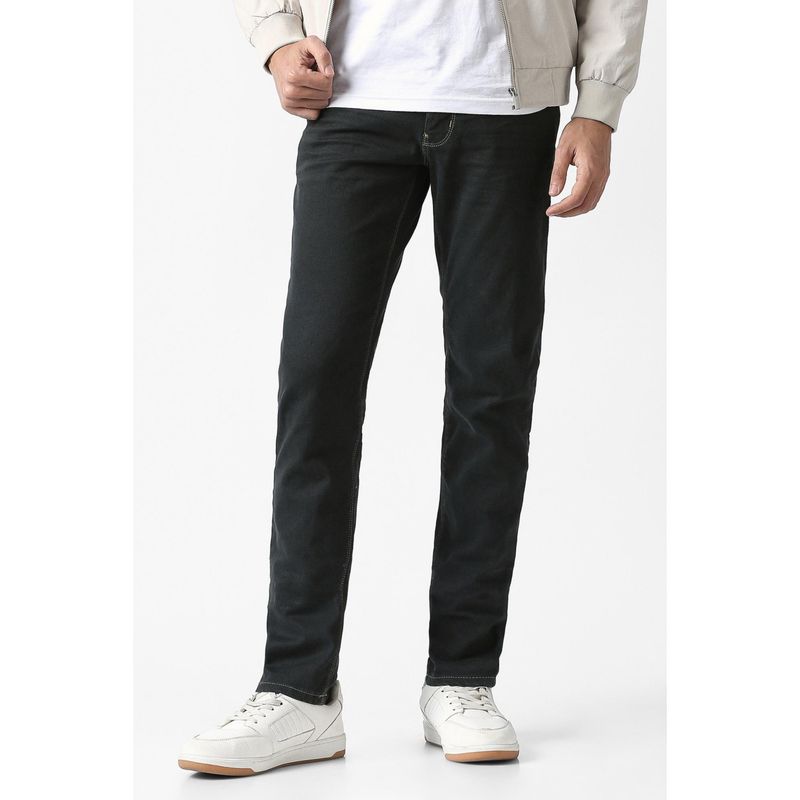 Van Heusen Men Black Dark Wash Jeans (30)