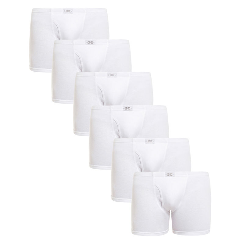 BODYX Pack Of 6 Solid White Trunks (S)