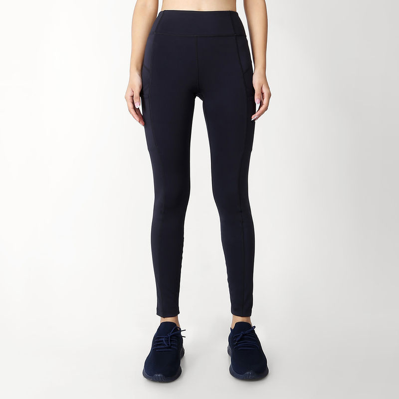 Aastey Evergreen Ankle 7/8 Length Leggings for Women Ebony Black (4XL)